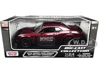 2018 Dodge Challenger SRT Hellcat Widebody Burgundy Metallic "Die-Cast Collection" Series 1/24 Diecast Model Car by Motormax