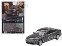 BMW 750Li xDrive Bernina Gray Amber Effect with Sunroof Limited Edition to 2400 pieces Worldwide 1/64 Diecast Model Car by Mini GT