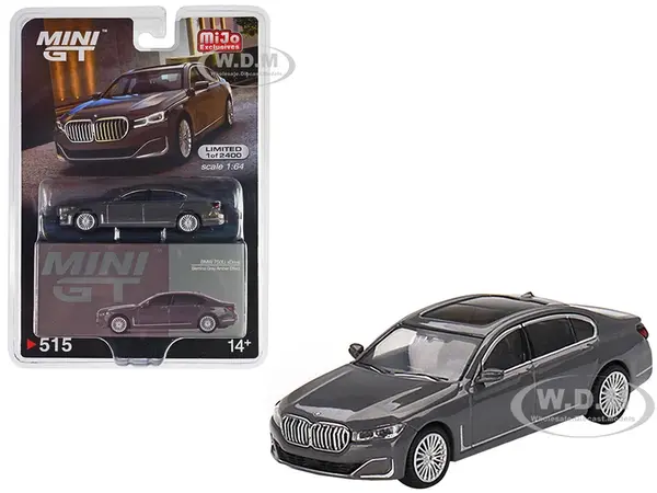 BMW 750Li xDrive Bernina Gray Amber Effect with Sunroof Limited Edition to 2400 pieces Worldwide 1/64 Diecast Model Car by Mini GT