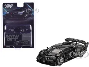 Bugatti Vision Gran Turismo Black and Carbon Limited Edition 1/64 Diecast Model Car by Mini GT