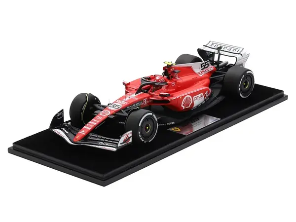 Ferrari SF-23 55 Carlos Sainz Formula One F1 "Las Vegas GP" (2023) with Acrylic Display Case 1/18 Model Car by LookSmart