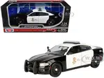 2023 Dodge Charger Pursuit Police Car "LAPD (Los Angeles Police Department)" Black and White "Law Enforcement and Public Service" Series 1/24 Diecast