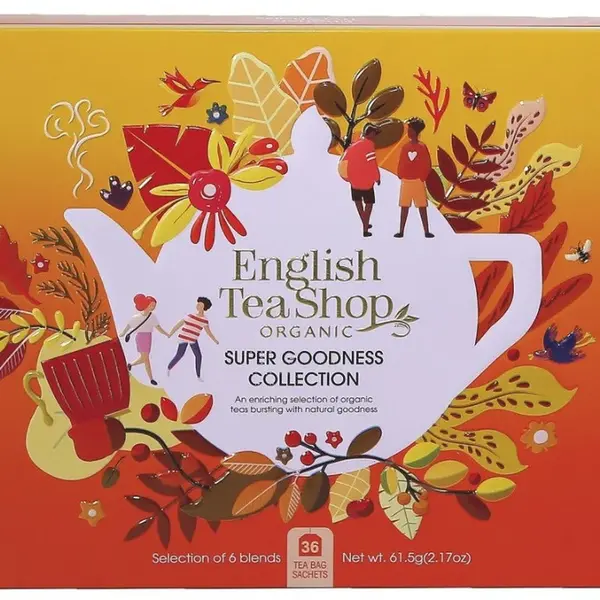 English Tea Shop Dárková sada Super goodness oranžová BIO v plechové kazetě 36 sáčků