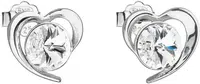 Evolution Group - Pavona Stříbrné náušnice s krystaly Swarovski bílé srdce 31259.1
