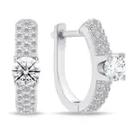 Brilio Silver Oslnivé stříbrné náušnice se zirkony EA765W