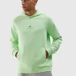 Men's Hooded Sweatshirt Without Fastening and Organic Cotton 4F - Light Green