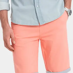 Pánske chino šortky Ombre s džínsovým lemom