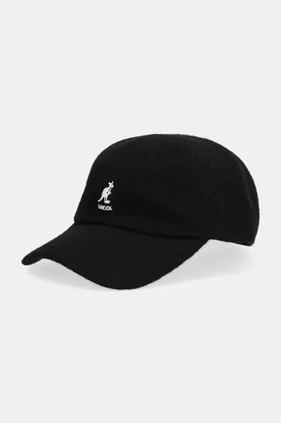 Čiapka s vlnenou podšívkou Kangol SPACECAP čierna farba, K3660.BK001