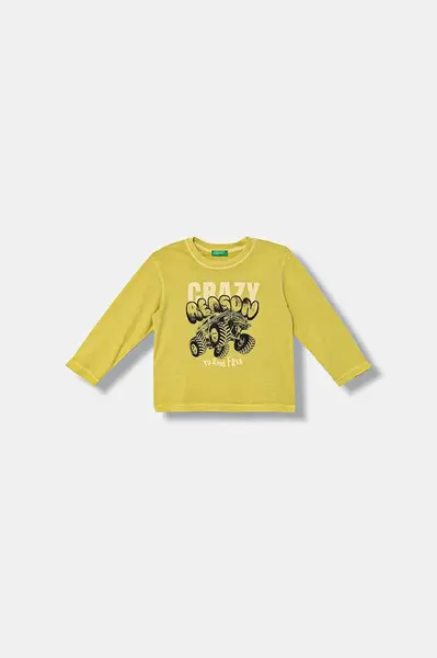 Detská bavlnená košeľa s dlhým rukávom United Colors of Benetton