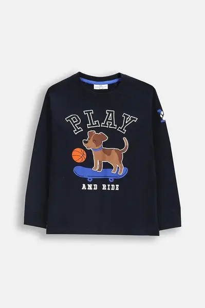 Detská bavlnená košeľa s dlhým rukávom Coccodrillo