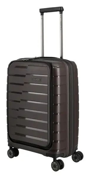 Palubný kufor na notebook Travelite Air Base 4w S Front pocket Coffee