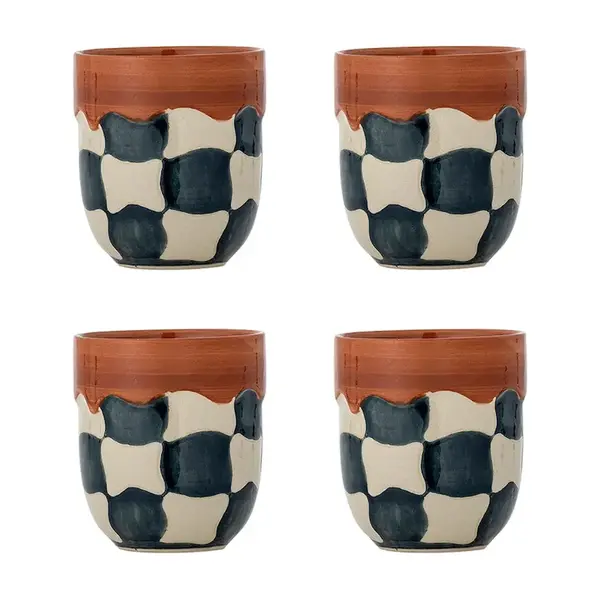 Sada pohárov Bloomingville Check 375 ml 4-pak