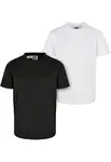 Boys' basic pocket t-shirt made of organic cotton, 2 packs, black/white