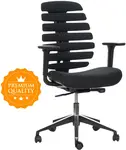 MERCURY kancelárska stolička FISH BONES čierny plast, 26-60 čierna, 3D podrúčky