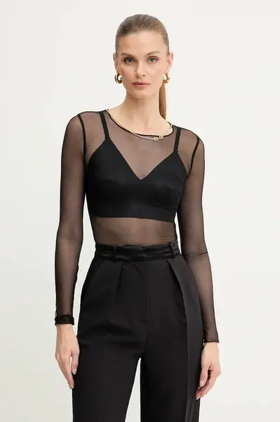 Body Elisabetta Franchi dámské, černá barva, BO01457E2