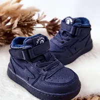 Boto Dětské Zateplane Vysoké Boty Tmavě Modrá Clafi