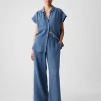 GAP Mušelínové kalhoty wide leg - Dámské