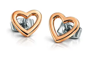 Boccia Titanium Srdíčkové titanové náušnice 05029-03