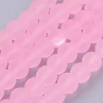 Baking Paint Transparent Glass Bead Strands