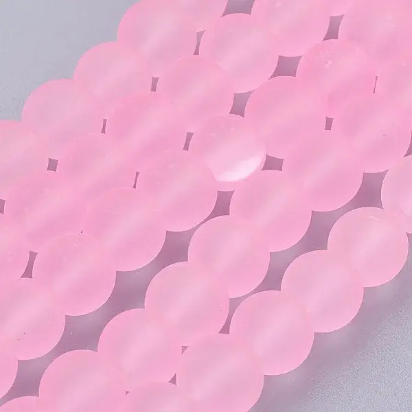 Baking Paint Transparent Glass Bead Strands