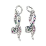 Brass Micro Pave Cubic Zirconia Pendants