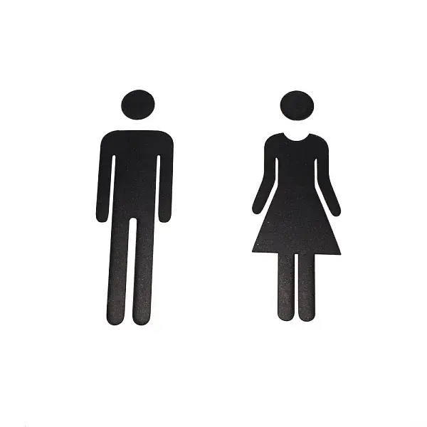 Acrylic Bathroom Sign Stickers