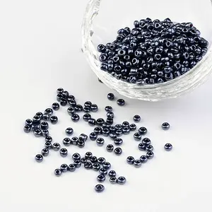 8/0 Electroplated Metallic Colours Round Glass Seed Beads