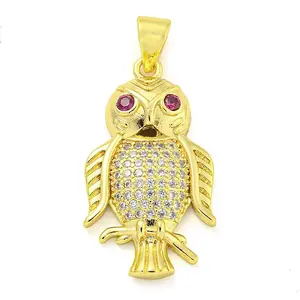 Brass Micro Pave Cubic Zirconia Pendants