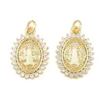 Religion Brass Micro Pave Clear Cubic Zirconia Pendants