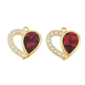 304 Stainless Steel Rhinestone Pendants