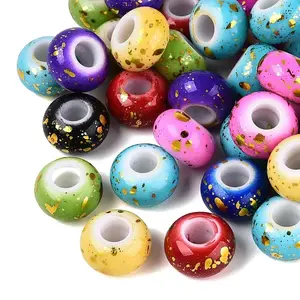 Baking Paint Opaque Acrylic European Beads