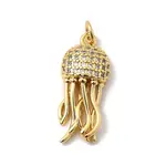 Brass Micro Pave Cubic Zirconia Pendants