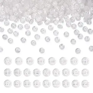 50g Transparent Spray Painted Acrylic Beads