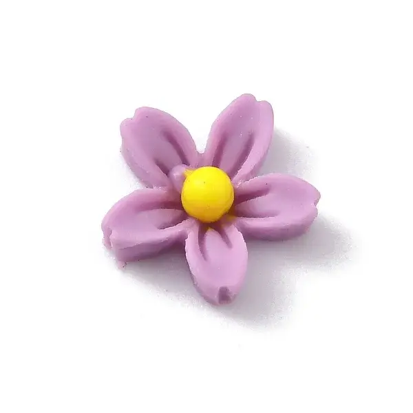 Flower Opaque Resin Cabochons