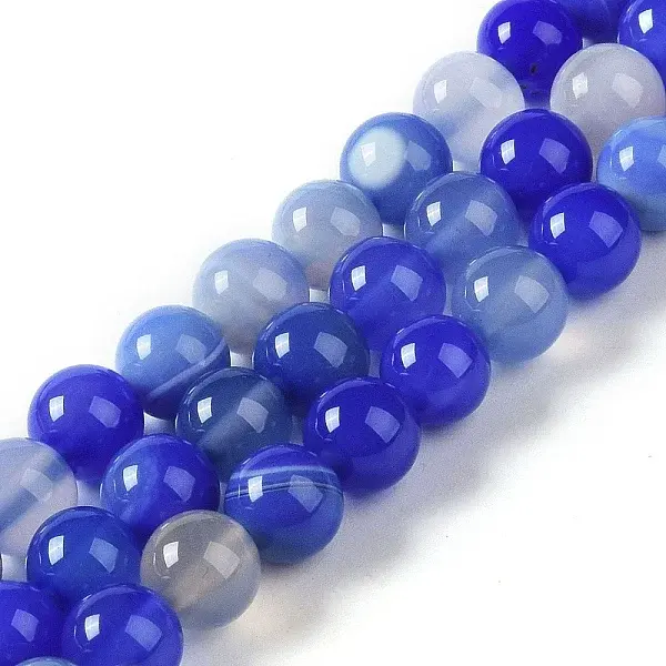 Natural Striped Agate/Banded Agate Beads Strands