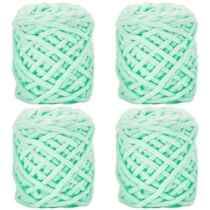 4 Rolls Bulky Soft Polyester Crocheting Knitting Yarn for Scarf