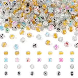 400Pcs 4 Styles Transparent Acrylic Beads