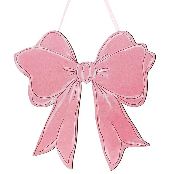Wood Bowknot Hanging Sign
