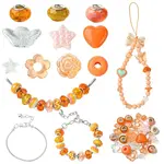 DIY Acrylic & Resin European Beads & Brass Bracelets Making Kits