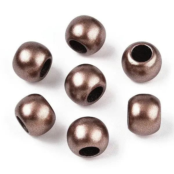 Rondelle Spray Painted Acrylic Beads