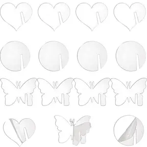 60Pcs 3 Styles Acrylic Wine Glass Charms