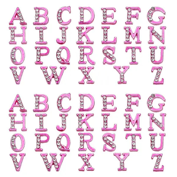52Pcs 26 Styles Alloy Crystal Rhinestone Cabochons