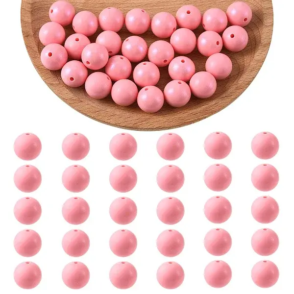 30Pcs Round Silicone Beads