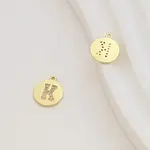Brass Micro Pave Cubic Zirconia Charms