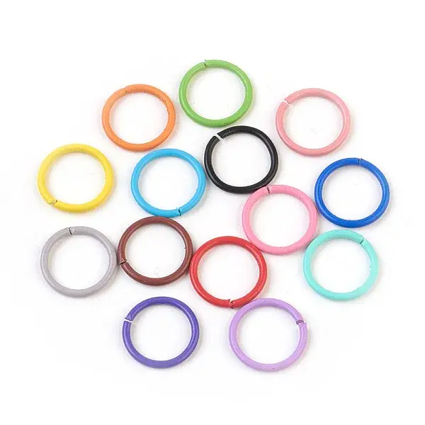 Spray Painted Iron Open Jump Rings