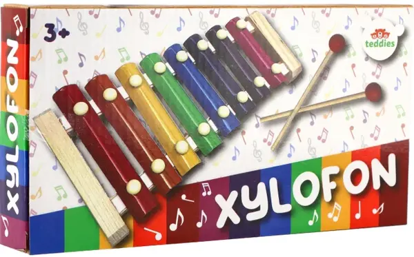 Xylofon dřevo/kov s paličkami