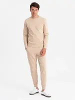 Ombre BASIC men's cotton sweatshirt set unbuttoned sweatshirt + joggers