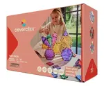 Cleverclixx Magnetická stavebnice Geo Pack Pastel - 45 ks