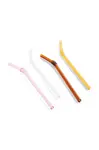 HAY  Sada slamiek s kefkou  SipSwirl 19 cm 4-pak