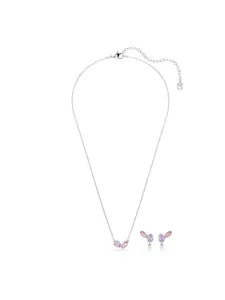 Swarovski Sada šperkov  orgovánová / ružová / strieborná